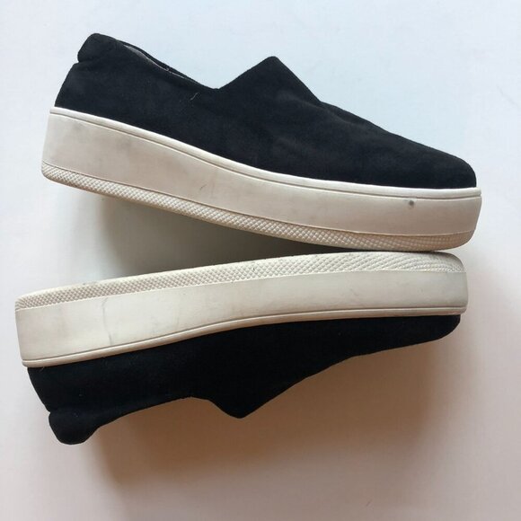 Steven By Steve Madden Womens Black Suede Hilda Platform Slip-On Sneakers Size 8 - Picture 3 of 7